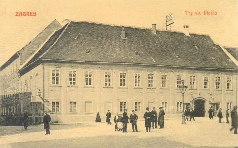 Trg sv. Marka, Banski Dvori 1900. godine